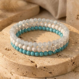 Ensemble "Océan de Douceur" en Turquoise, Howlite & Aigue-Marine - - L'Arbre des Chakras