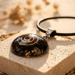 Pendentif Orgonite "Protection Symbolique" en Obsidienne Noire - - L'Arbre des Chakras