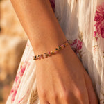 Bracelet Élégant en Tourmaline Multicolore - - L'Arbre des Chakras
