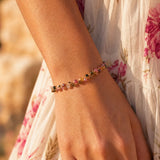 Bracelet Élégant en Tourmaline Multicolore - - L'Arbre des Chakras