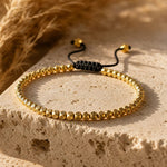 Bracelet "Vœu Tibétain" en Perles Facettées - dorée - L'Arbre des Chakras