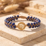 Bracelet Tressé "12 Constellations" en Pierres Naturelles - Vierge - Lapis Lazuli - L'Arbre des Chakras