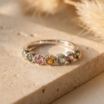 Bague Ajustable "Mangala" en Tourmaline multi-colore - - L'Arbre des Chakras