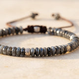 Bracelet "Force Intérieure" en Larvikite - - L'Arbre des Chakras