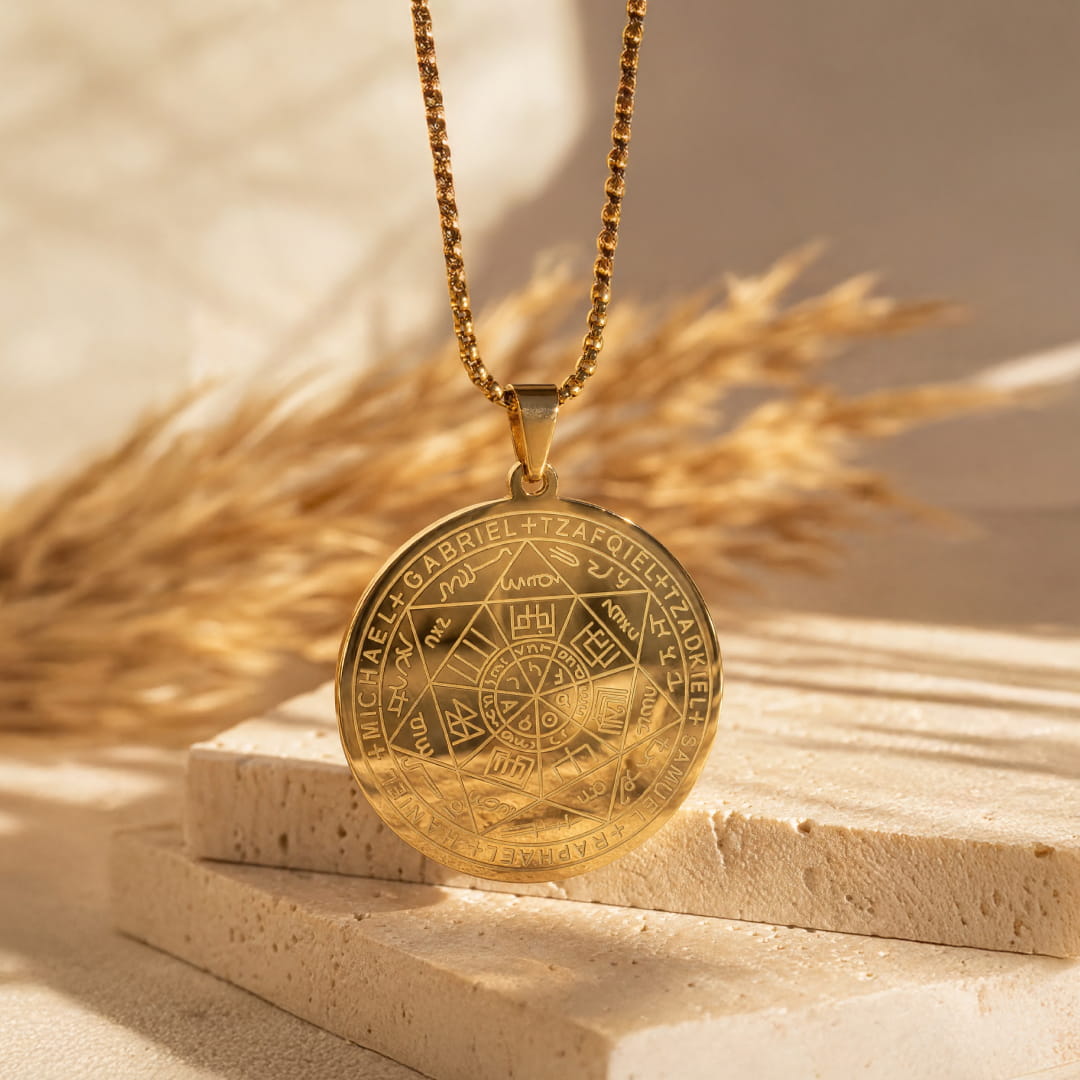 Pendentif Sceau des 7 Archanges - Dorée - L'Arbre des Chakras