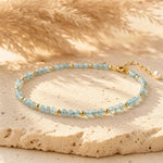 Bracelet "Mois Sacré" – Pierre de Naissance - Mars - Aigue-Marine - L'Arbre des Chakras