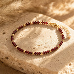 Bracelet "Mois Sacré" – Pierre de Naissance - Janvier - Grenat - L'Arbre des Chakras