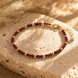 Bracelet "Mois Sacré" – Pierre de Naissance - Janvier - Grenat - L'Arbre des Chakras