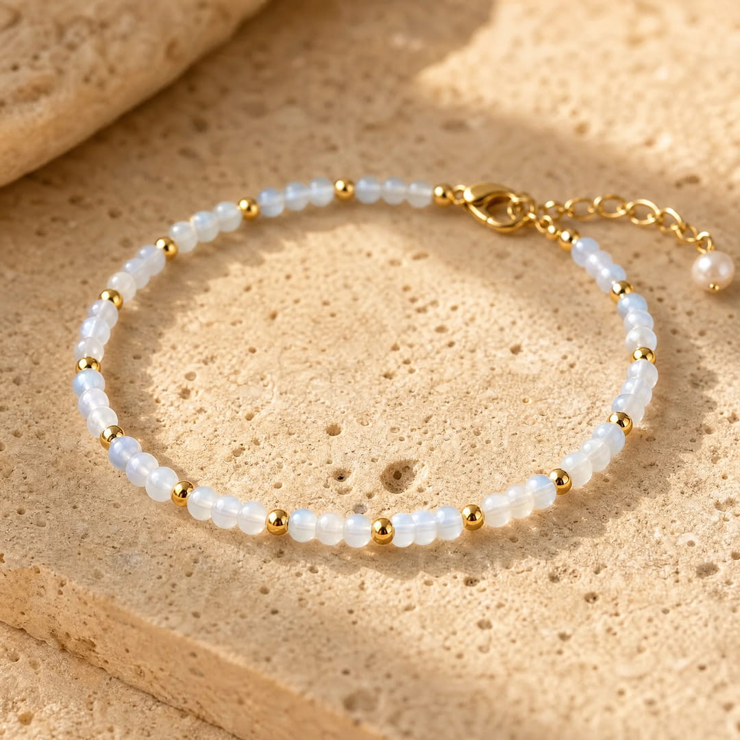 Bracelet "Mois Sacré" – Pierre de Naissance - Juin - Pierre de Lune - L'Arbre des Chakras