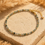 Bracelet Raffiné en Pierres Naturelles Fines - Agate Mousse - L'Arbre des Chakras