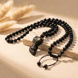 Pendentif "Renard Sage" en Obsidienne Dorée - Perles - L'Arbre des Chakras