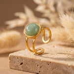 Bague "Arya" en Aventurine Verte