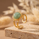 Bague "Arya" en Aventurine Verte