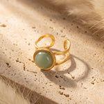 Bague "Arya" en Aventurine Verte