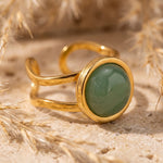 Bague "Arya" en Aventurine Verte