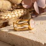 Bague "Iris" en Quartz Rose