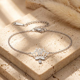 Bracelet "Fleur Spirituelle" - Argentée - L'Arbre des Chakras