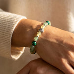 Bracelet "Souffle de Nature" en Malachite, Préhnite et Aventurine Verte