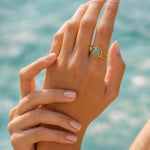 Bague "Arya" en Aventurine Verte