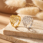 Bague Ajustable "Lotus Bohème" - - L'Arbre des Chakras