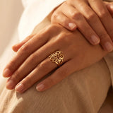 Bague Ajustable "Lotus Bohème" - - L'Arbre des Chakras