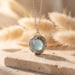 Pendentif "Éclat d’Autrefois" en Pierres Naturelles - Aigue-Marine - L'Arbre des Chakras