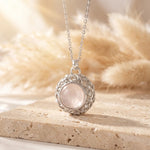 Pendentif "Éclat d’Autrefois" en Pierres Naturelles - Quartz Rose - L'Arbre des Chakras