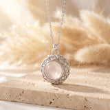 Pendentif "Éclat d’Autrefois" en Pierres Naturelles - Quartz Rose - L'Arbre des Chakras