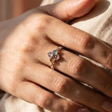 Bague Ajustable Trèfle en Tourmaline multicolore - - L'Arbre des Chakras