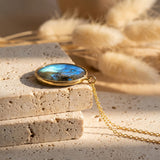 Pendentif "Cercle de Lumière" en Labradorite - - L'Arbre des Chakras