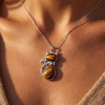 Pendentif Chat en Pierre Naturelle - - L'Arbre des Chakras