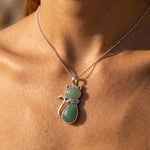 Pendentif Chat en Pierre Naturelle - - L'Arbre des Chakras
