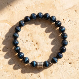 Bracelet "Veilleur Bleu" en Œil de Faucon