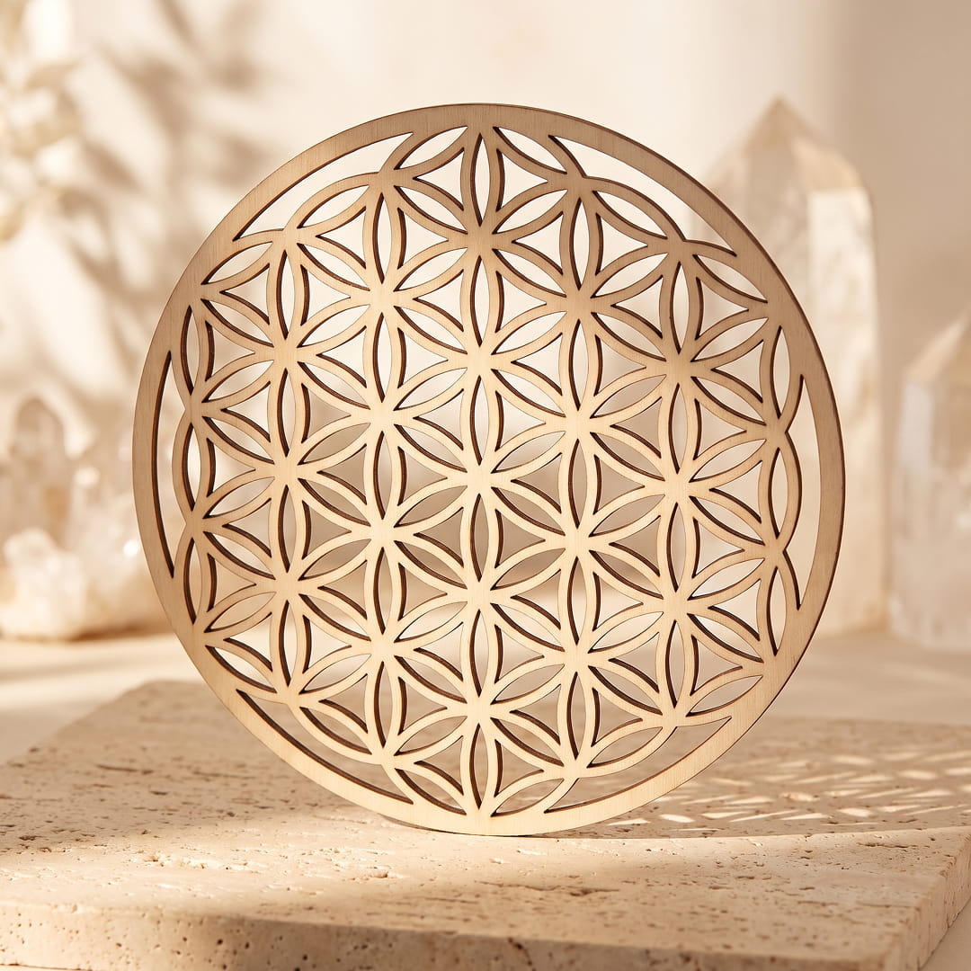 Fleur de Vie "Symbole d’Harmonie" en Bois Naturel - - L'Arbre des Chakras