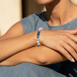 Bracelet "Rêve d’Atlantide" en Apatite, Kyanite, Calcédoine & Pierre de Lune