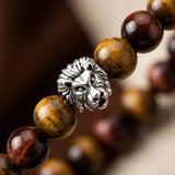 Bracelet "Instinct Royal" en Œil de Tigre & Œil de Taureau