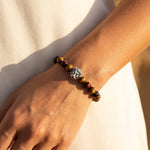 Bracelet "Instinct Royal" en Œil de Tigre & Œil de Taureau