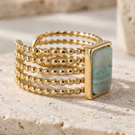 Bague Ajustable "Azélia" en Amazonite