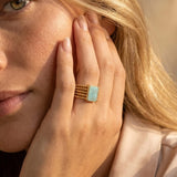 Bague Ajustable "Azélia" en Amazonite