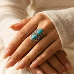 Bague "Echo Protecteur" en Turquoise