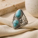 Bague "Echo Protecteur" en Turquoise