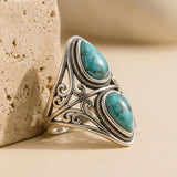 Bague "Echo Protecteur" en Turquoise