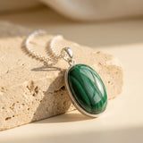 Pendentif "Renaissance Intérieure" en Malachite