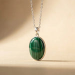 Pendentif "Renaissance Intérieure" en Malachite