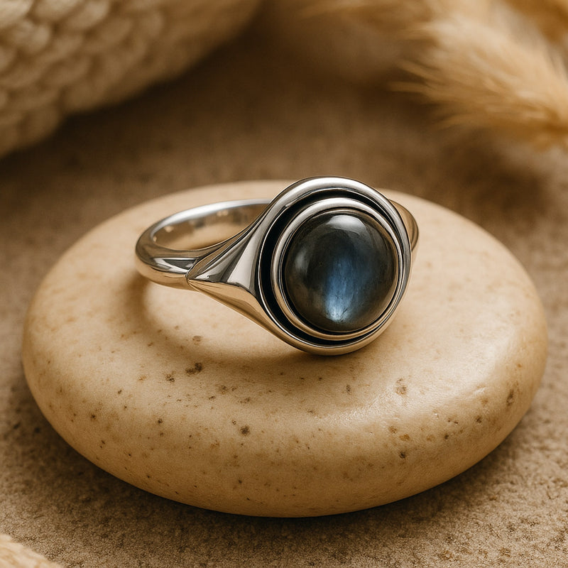 Bague "Divya" en Labradorite - - L'Arbre des Chakras