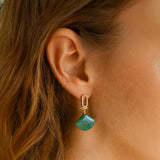 Boucles d'Oreilles Pendantes Demi-Lune "Équilibre Intérieur" en Pierre Naturelle - - L'Arbre des Chakras