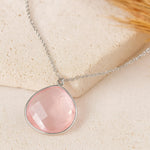 Pendentif "Douceur Infini" en Quartz Rose - Argent - L'Arbre des Chakras