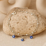 Bracelet de Cheville Oeil Bleu - - L'Arbre des Chakras