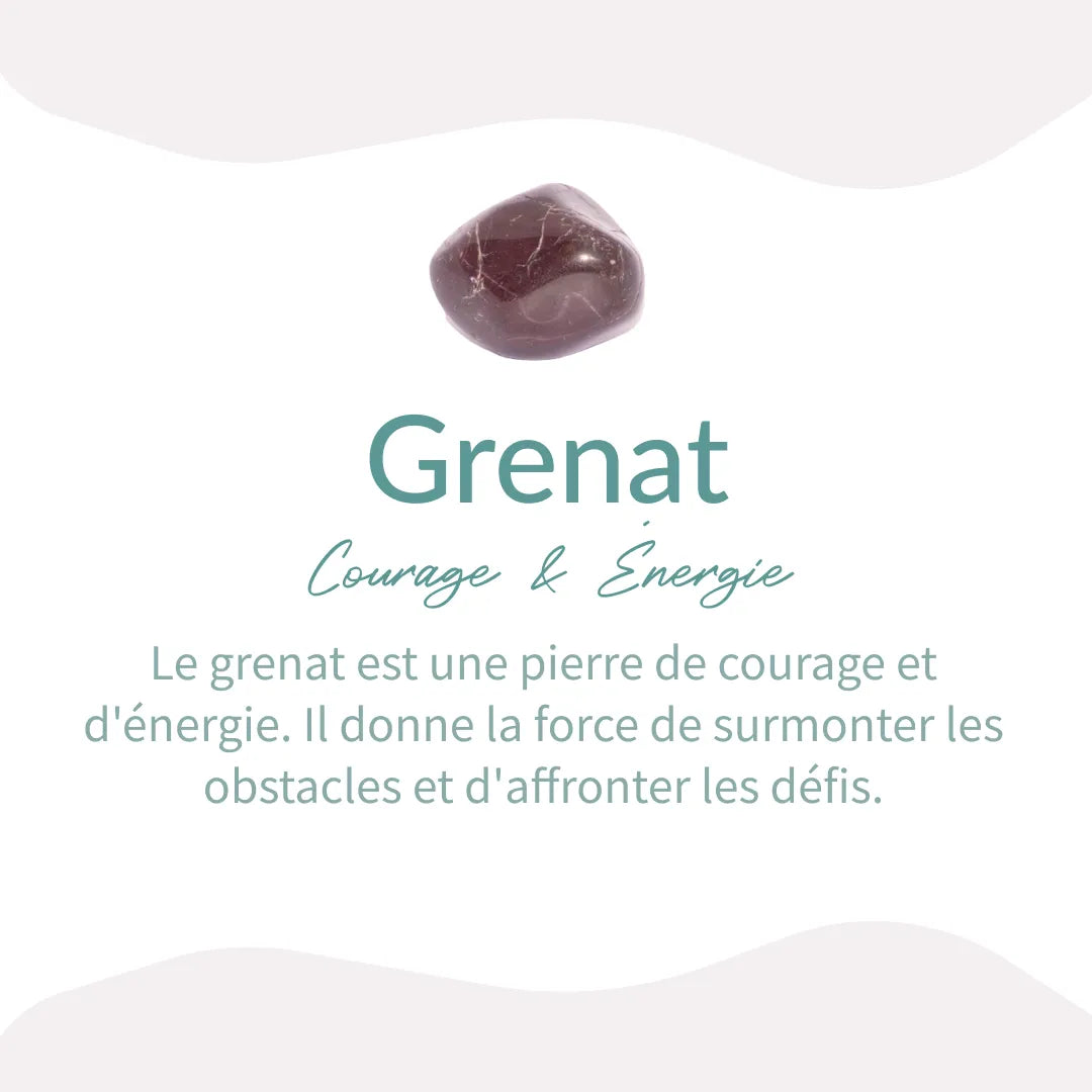 Bracelet Multi-tours "Abondance" en Grenat - - L'Arbre des Chakras