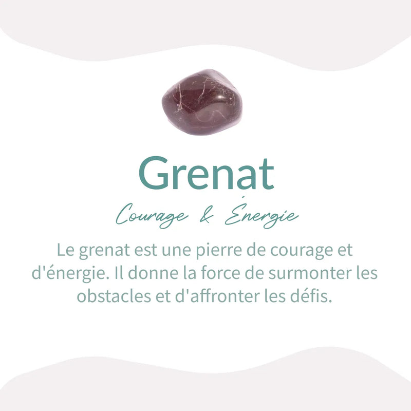 Bracelet "Abondance" en Grenat -  - L'Arbre des Chakras